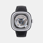 P Series Unisex Automatic Grey Dial Analog Leather Watch PS1/01