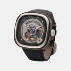 P Series Unisex Automatic Black Dial Analog Leather Watch PS2/01