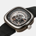 P Series Unisex Automatic Black Dial Analog Leather Watch PS2/01