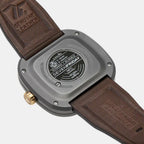 T Series Unisex Automatic Brown Dial Analog Leather Watch T2/03