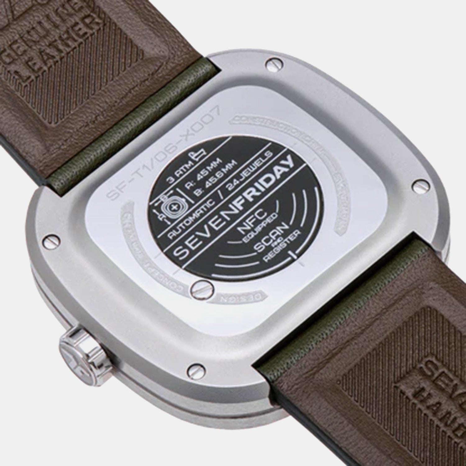 T Series Unisex Automatic Green Dial Analog Leather Watch T1/06