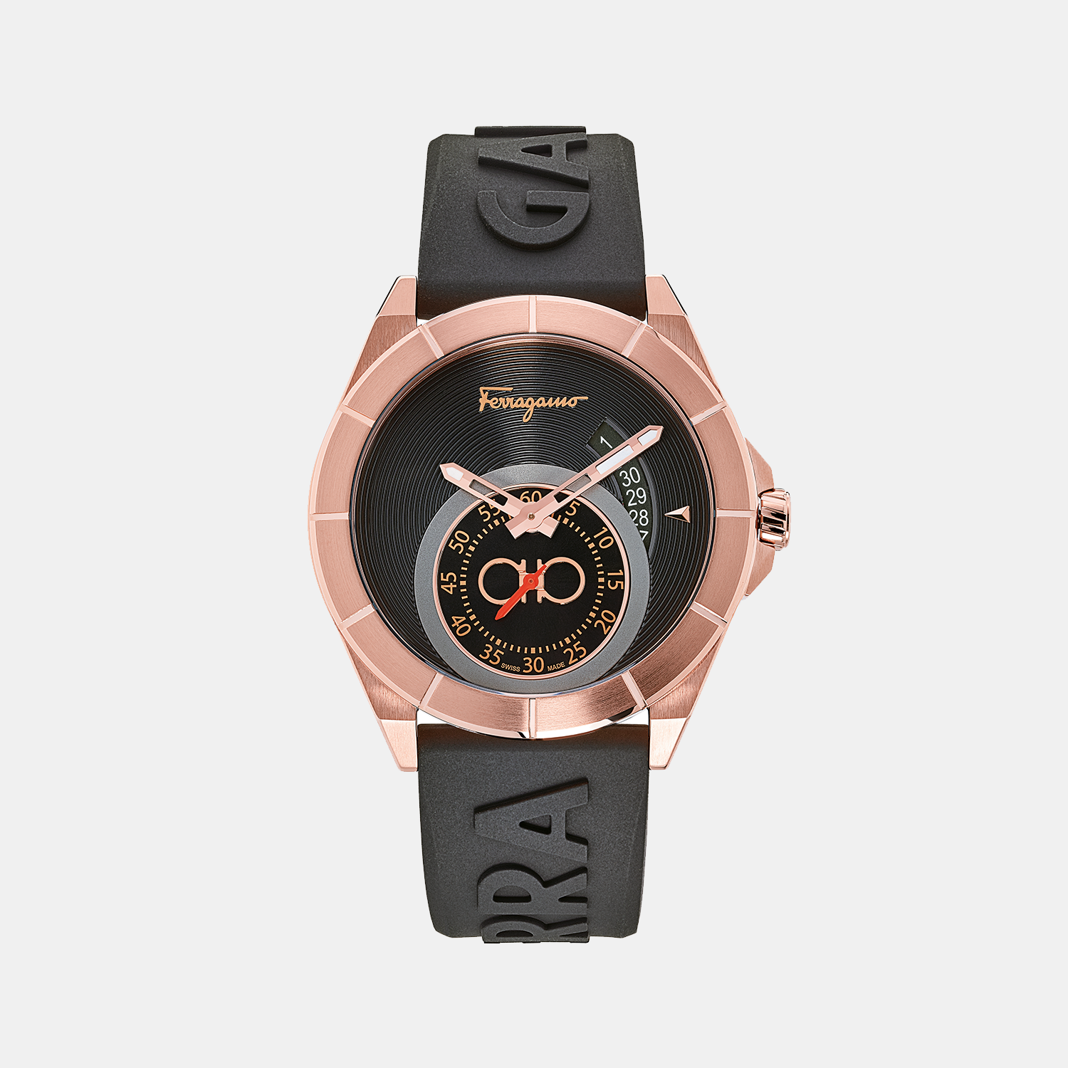 Ferragamo Round Black Analog watch