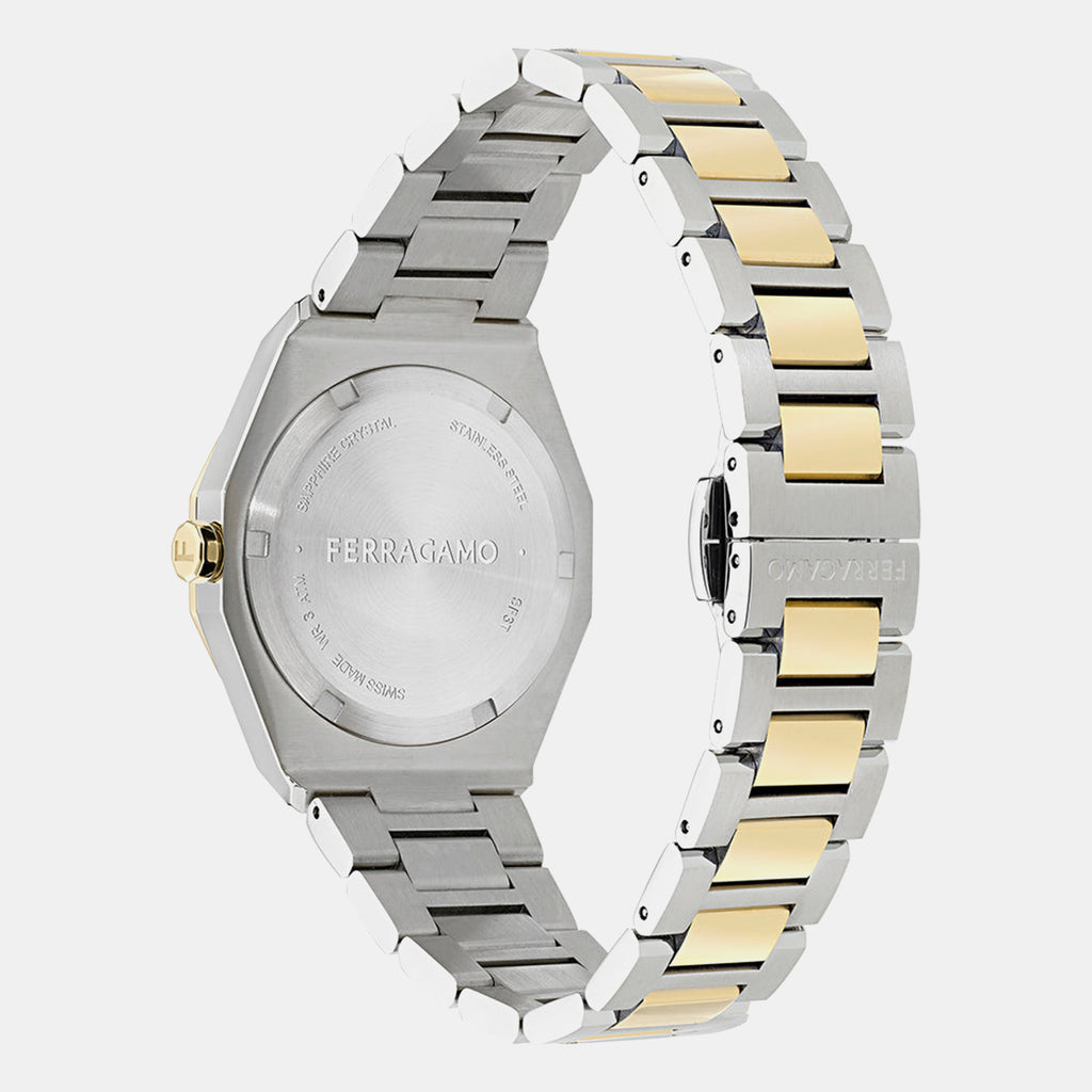 Women Quartz Green Dial Analog Stainless Steel Watch SF3T00125