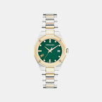 Women Quartz Green Dial Analog Stainless Steel Watch SF3T00125