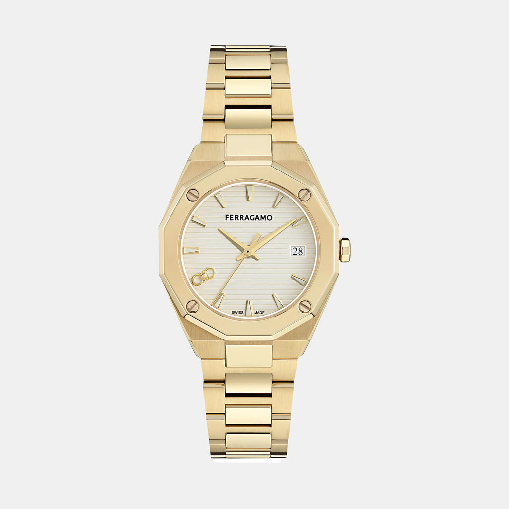 Women Quartz Silver Dial Analog Stainless Steel Watch SF3T00225