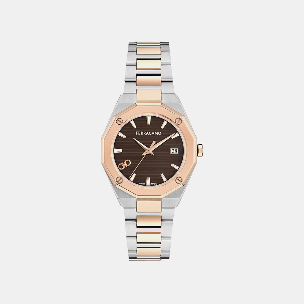 Versilia Women Quartz Brown Dial Analog Stainless Steel Watch SF3T00325