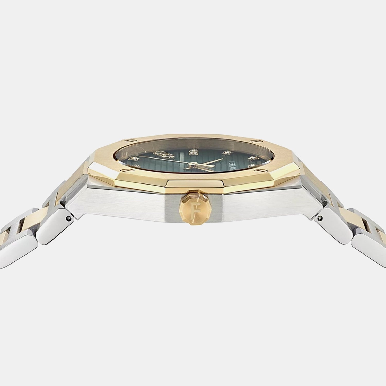 Edge Men Quartz Green Dial Analog Stainless Steel Watch SF4T00125