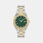 Edge Men Quartz Green Dial Analog Stainless Steel Watch SF4T00125