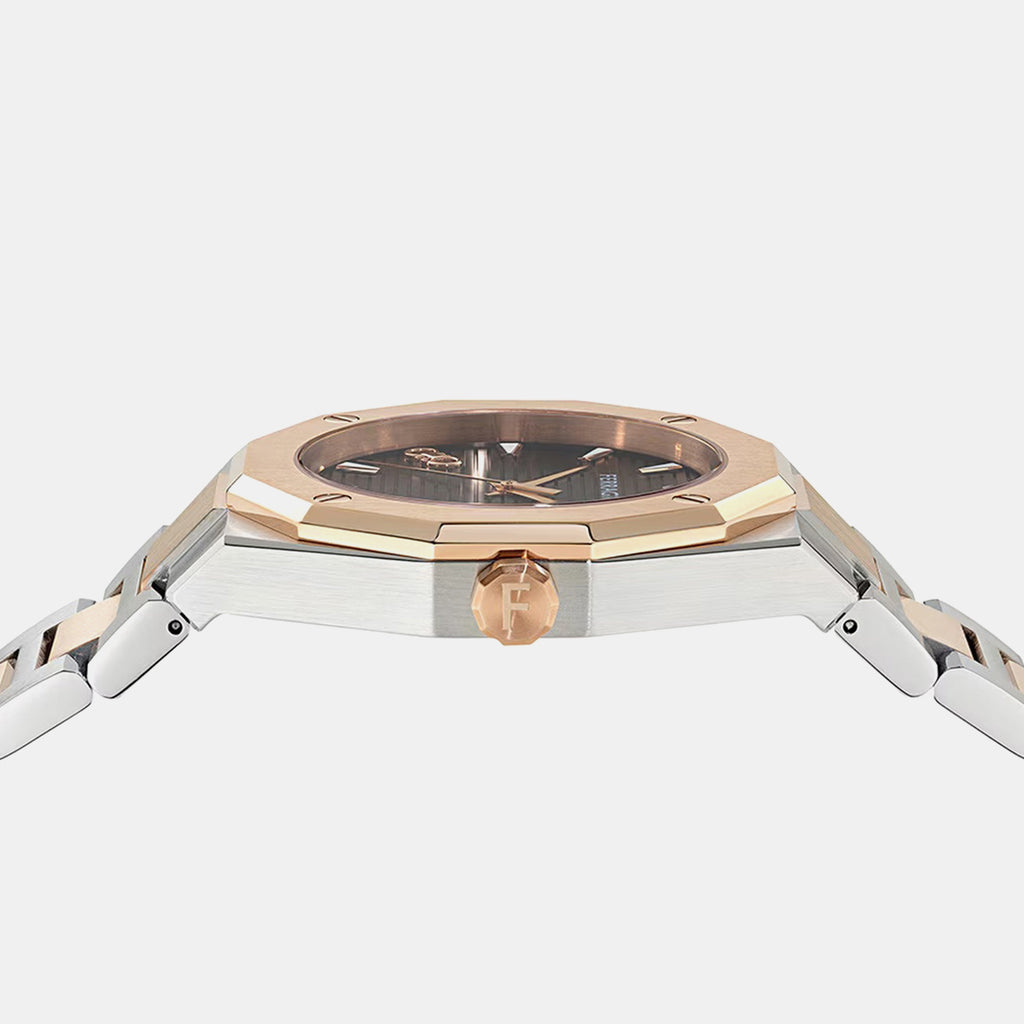 Edge Men Quartz Brown Dial Analog Stainless Steel Watch SF4T00325