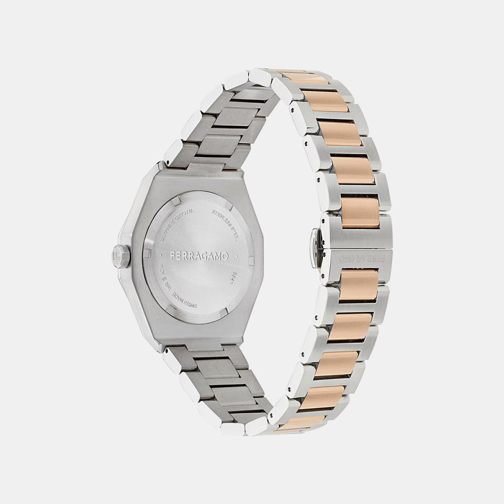 Edge Men Quartz Brown Dial Analog Stainless Steel Watch SF4T00325
