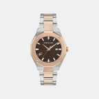 Edge Men Quartz Brown Dial Analog Stainless Steel Watch SF4T00325
