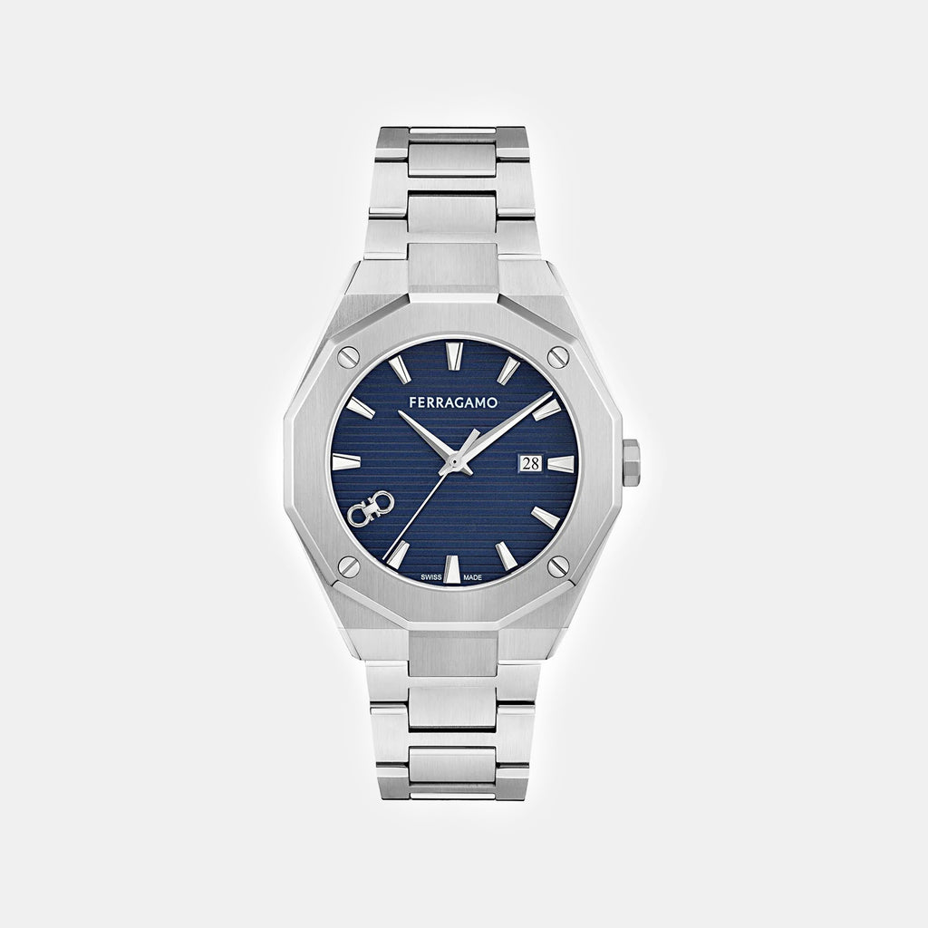 Versilia Men Quartz Blue Dial Analog Stainless Steel Watch SF4T00425