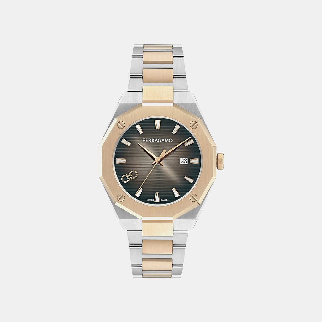 4t-versilia Men Quartz Brown Dial Analog Stainless Steel Watch SF4T00926