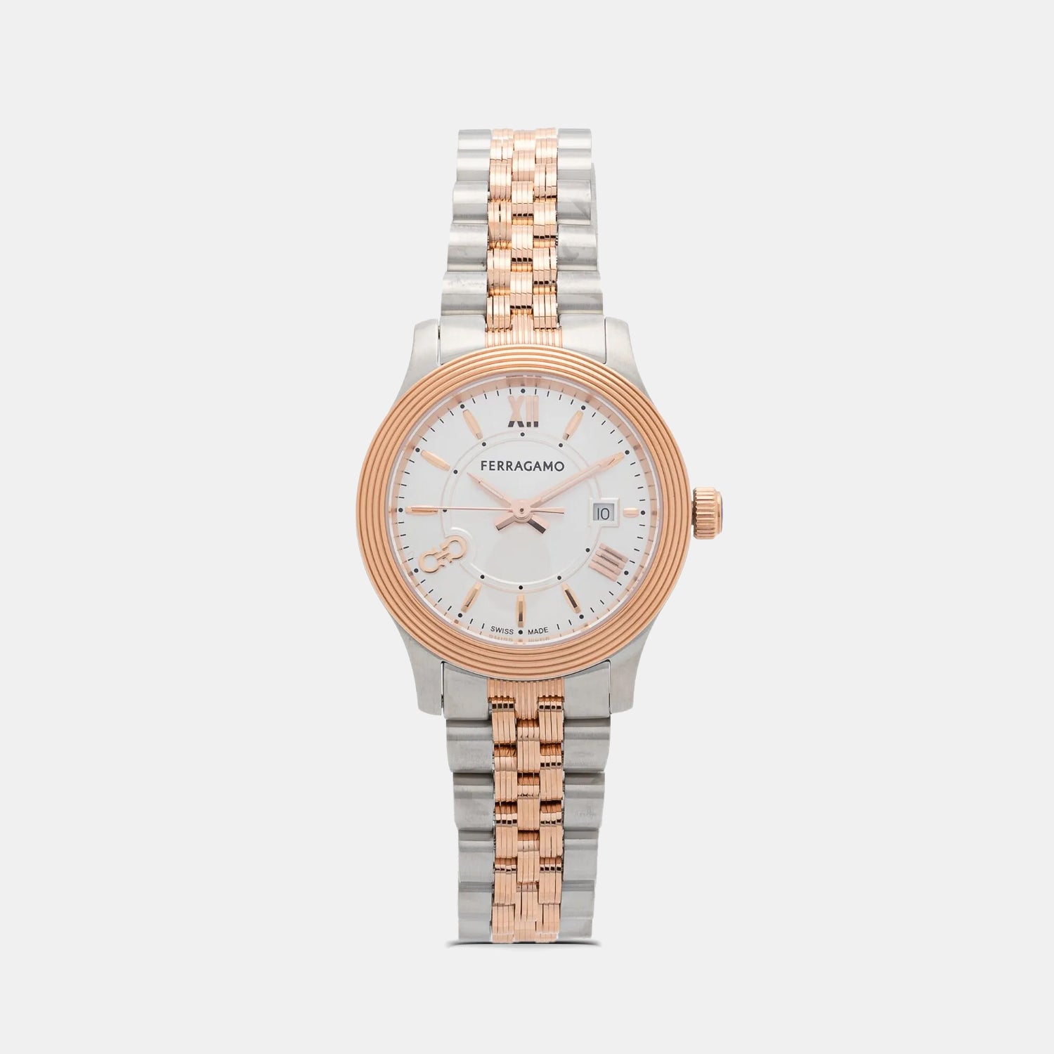 Women Quartz White & Silver Dial Analog Stainless Steel Watch SFAC00224