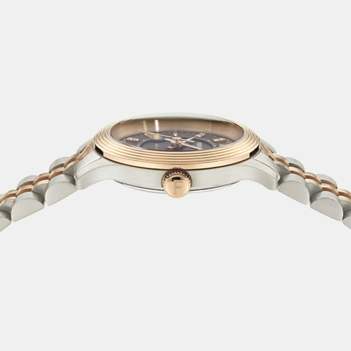 Women Quartz Brown Dial Analog Stainless Steel Watch SFAC00324