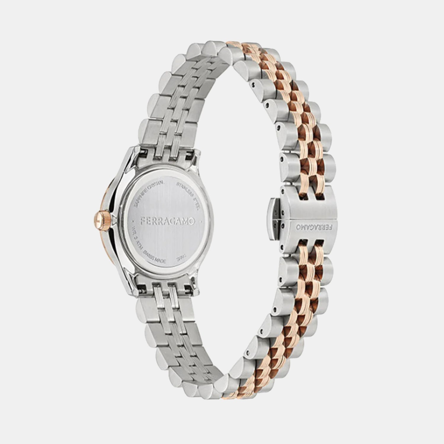 Women Quartz Brown Dial Analog Stainless Steel Watch SFAC00324