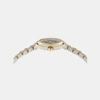 Women Quartz Green Dial Analog Stainless Steel Watch SFAC00424