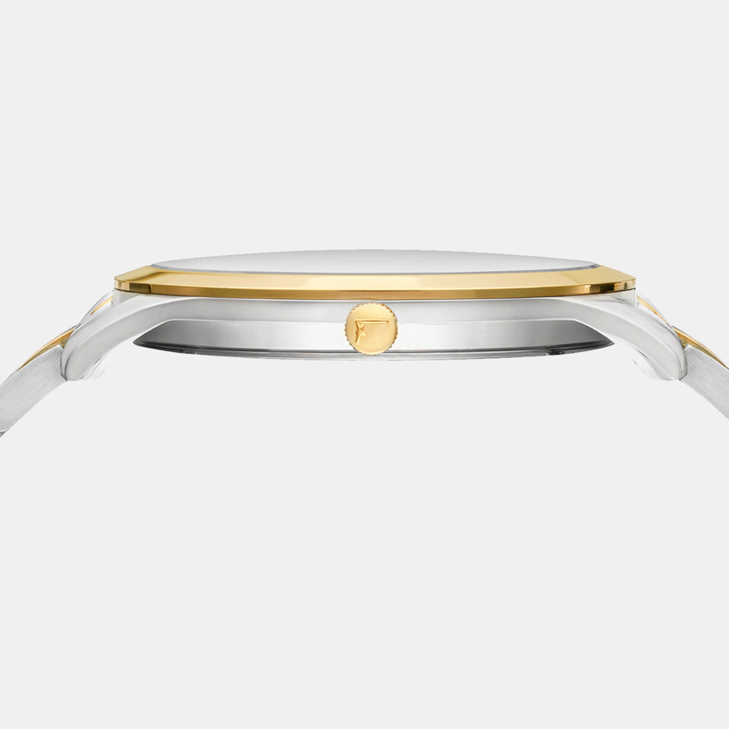 Ferragamo Slim Men Quartz White Dial Analog Stainless Steel Watch SFDE00418