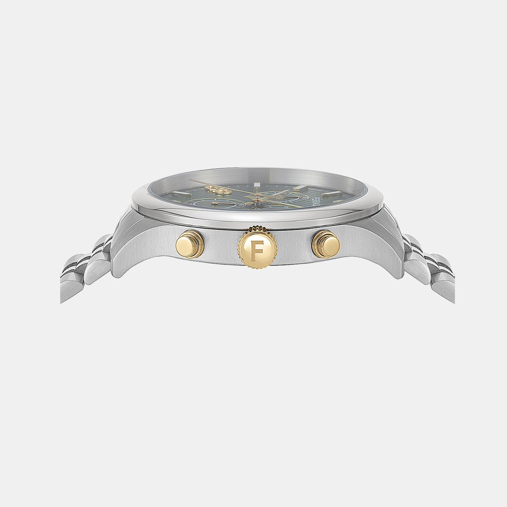 Ferragamo Men Round Green watch