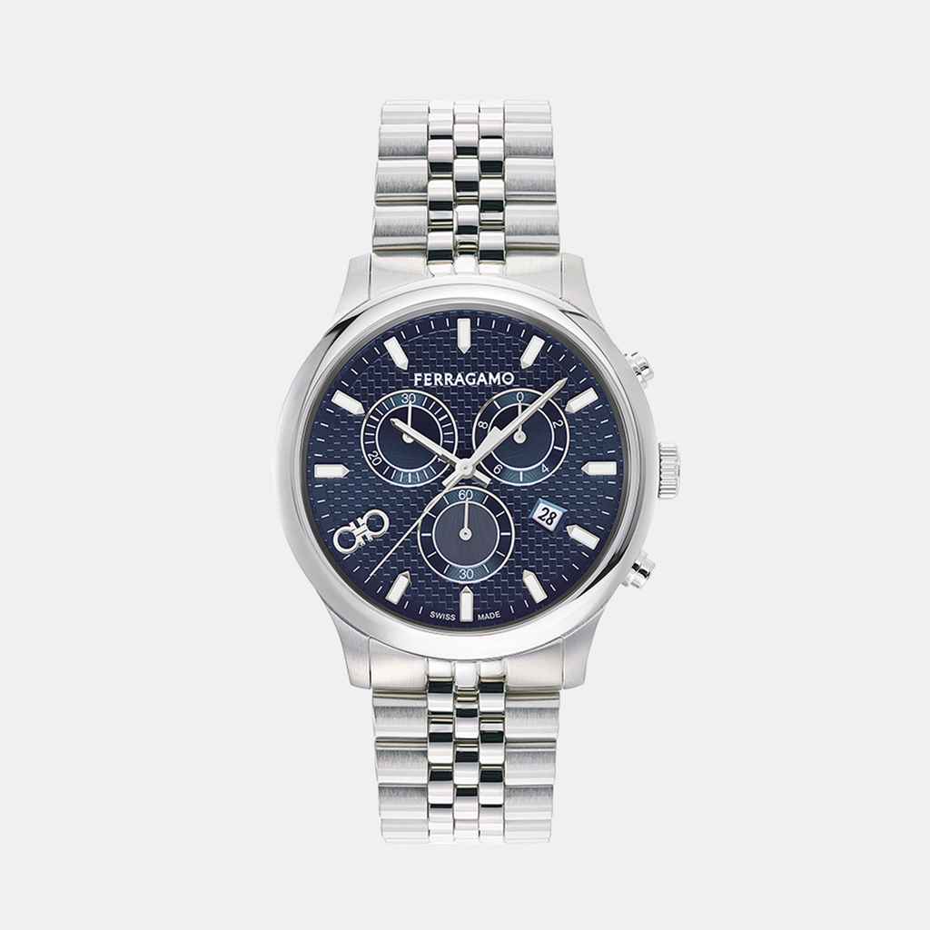 Ferragamo Round Blue Chronograph watch