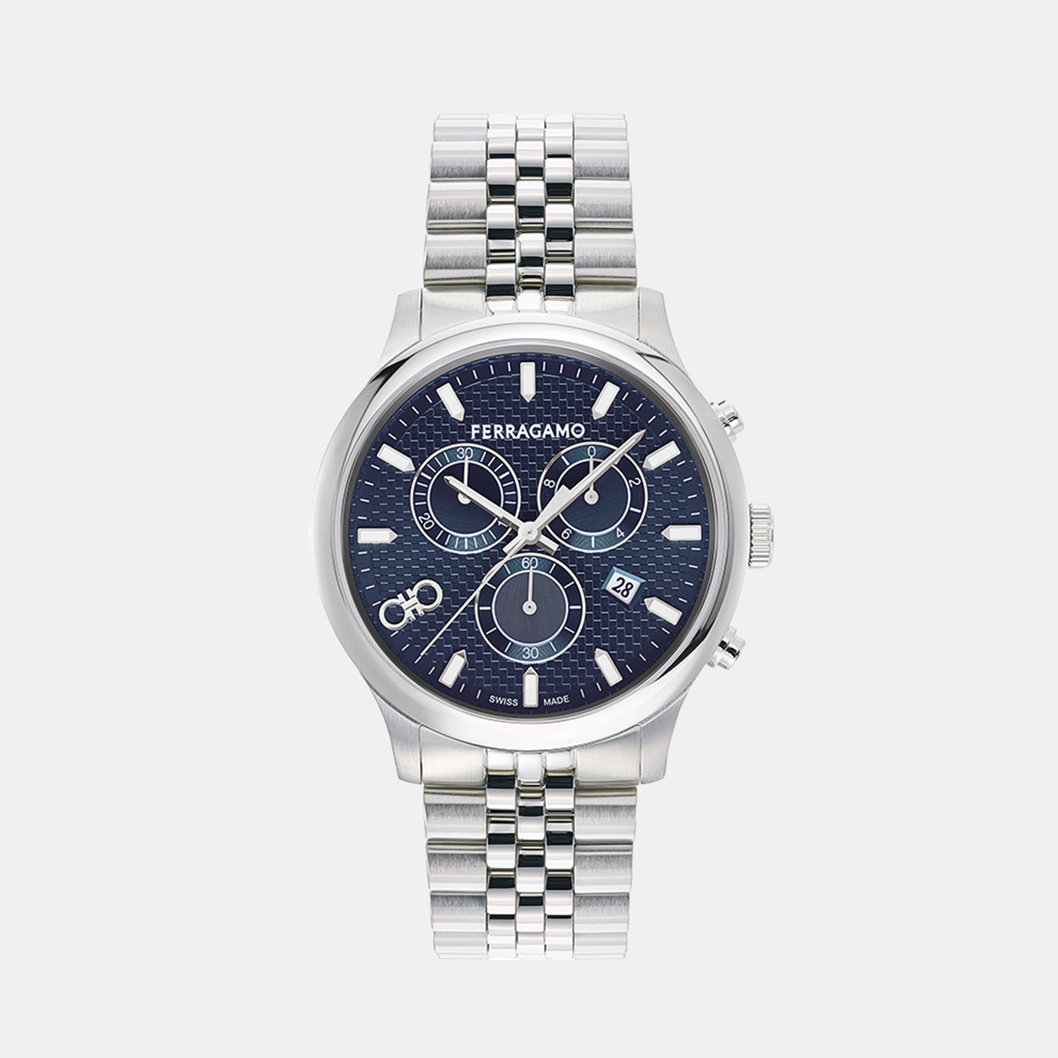 Ferragamo Round Blue Chronograph watch