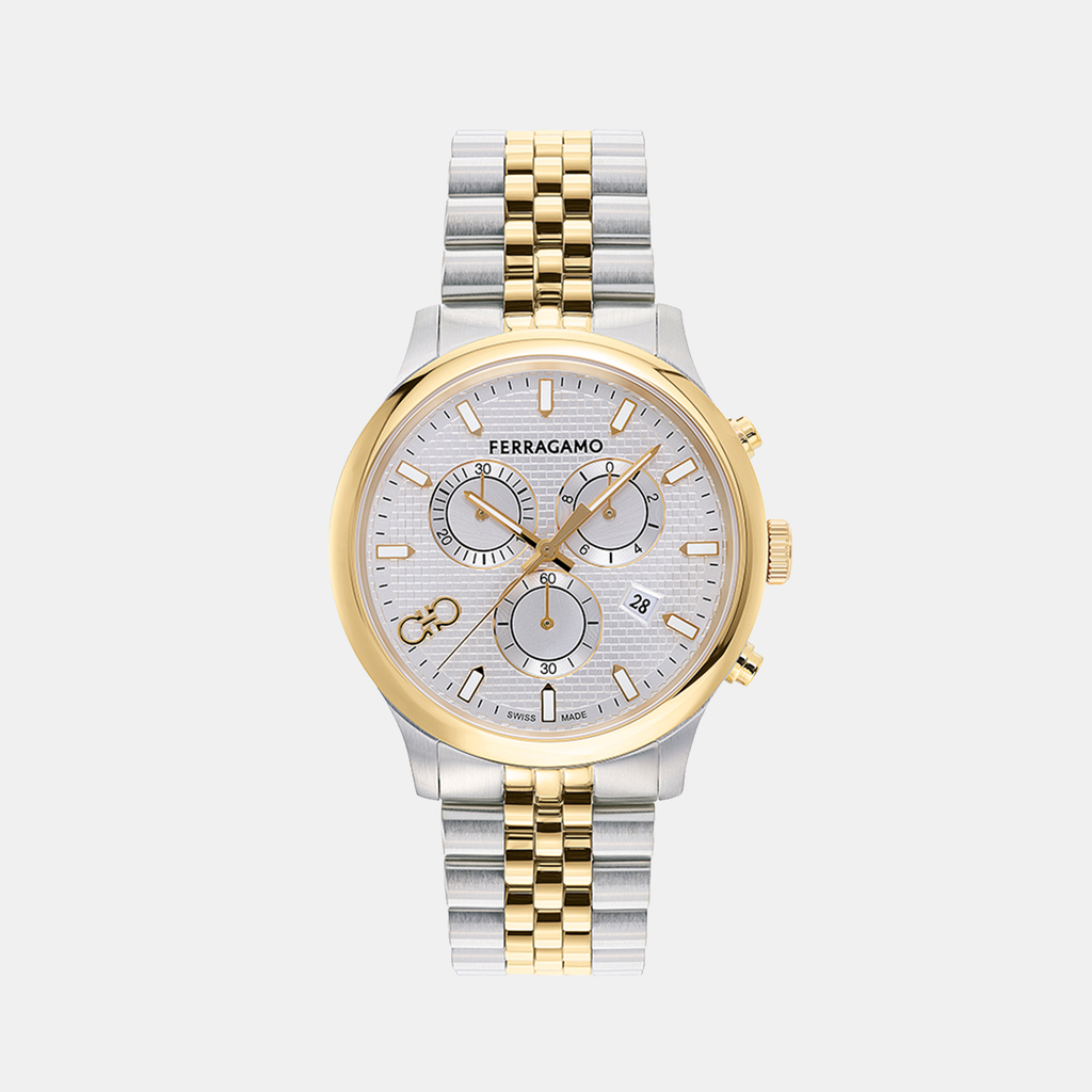Ferragamo Round Silver Chronograph watch