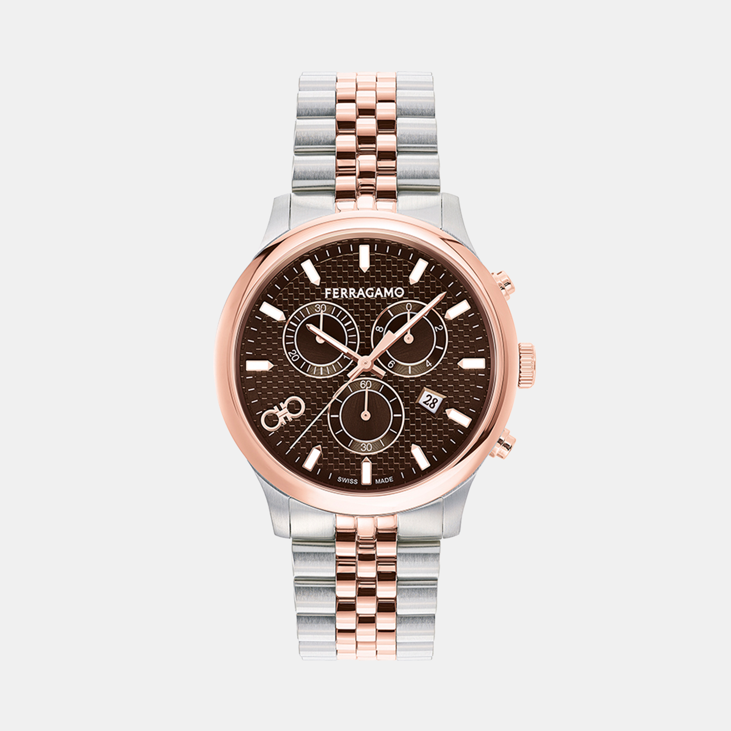 Ferragamo Round Brown Chronograph watch