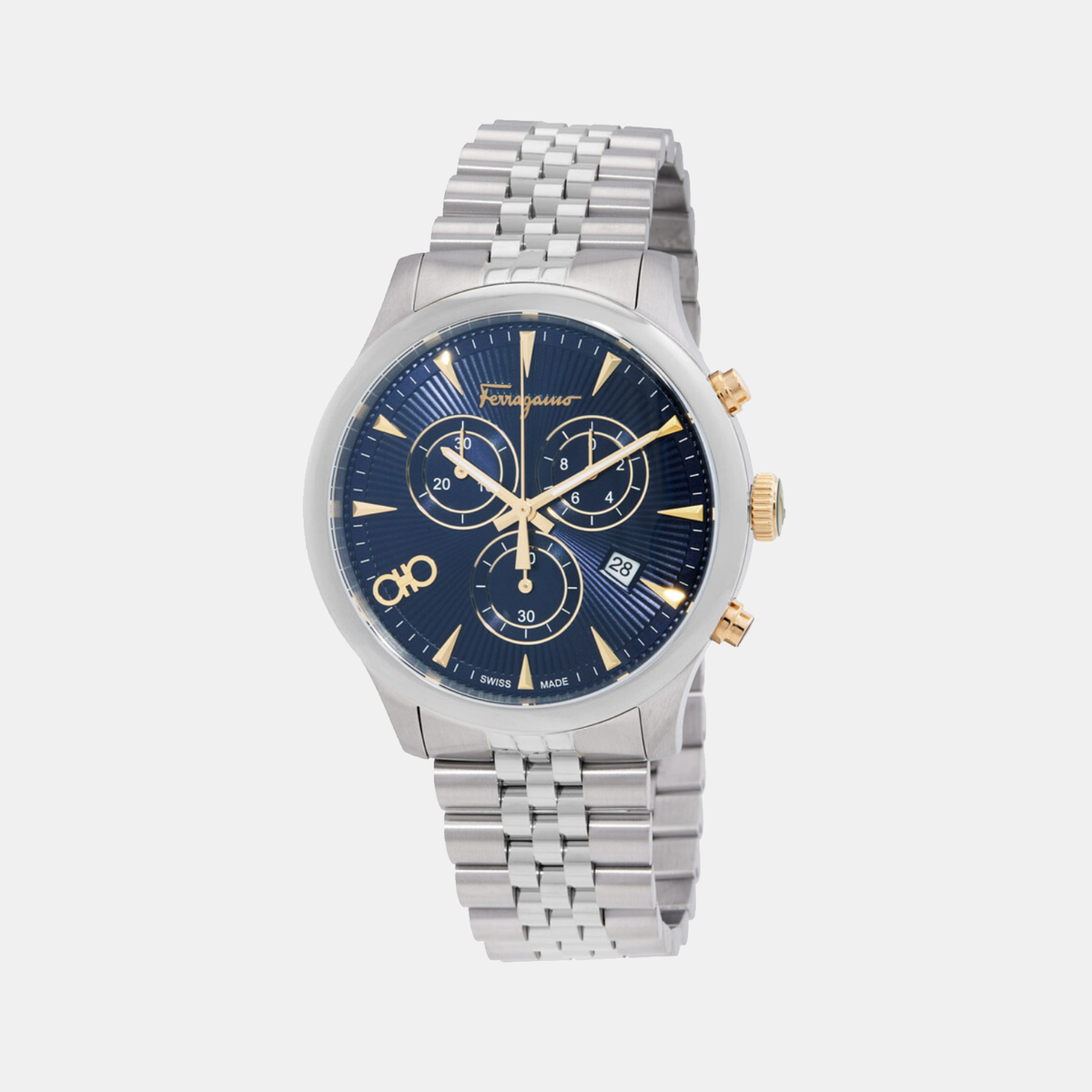 Men Quartz Blue Dial Chronograph Stainless Steel Watch SFEZ01324