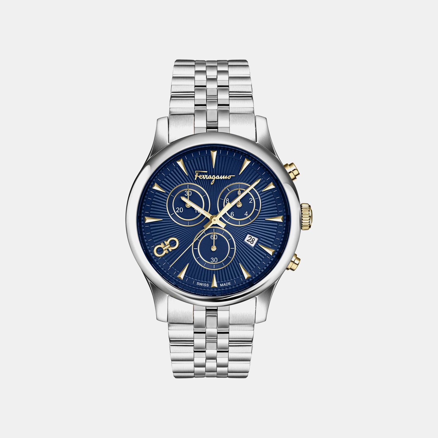 Men Quartz Blue Dial Chronograph Stainless Steel Watch SFEZ01324