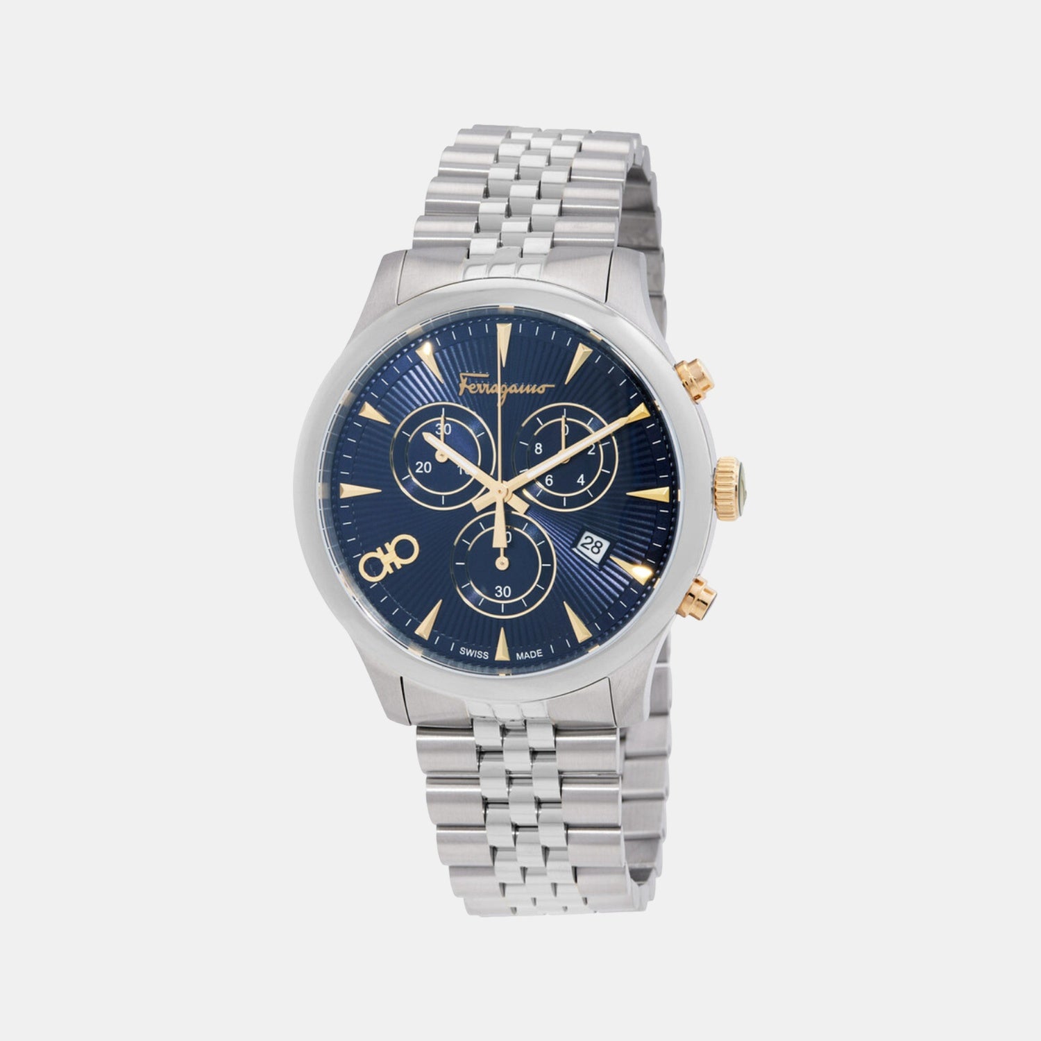 Men Quartz Blue Dial Chronograph Stainless Steel Watch SFEZ01324