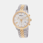 Men Quartz White Dial Chronograph Stainless Steel Watch SFEZ01424