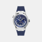 Ha-F-80 Gmt Worldtime -Fw Men Quartz Blue Dial Analog Stainless Steel Watch SFHA00124
