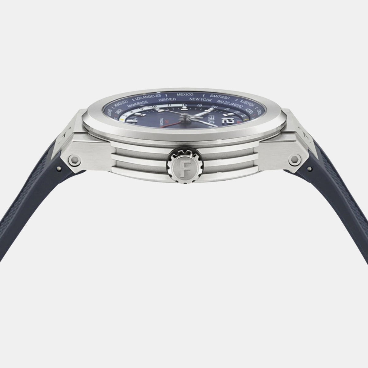F-80 Men Quartz Blue Dial Analog PU Watch SFHA00124