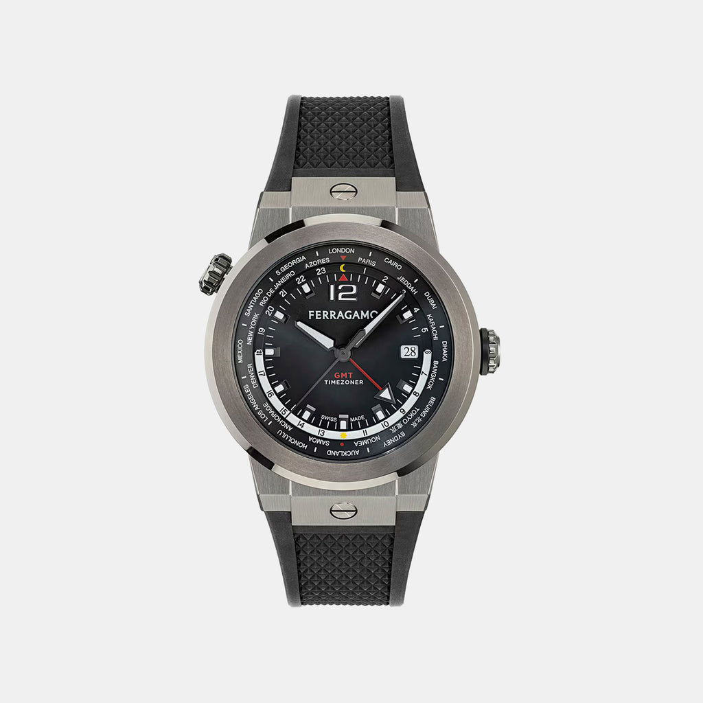 Men Quartz Black Dial Analog Recycled PU Watch SFHA00224