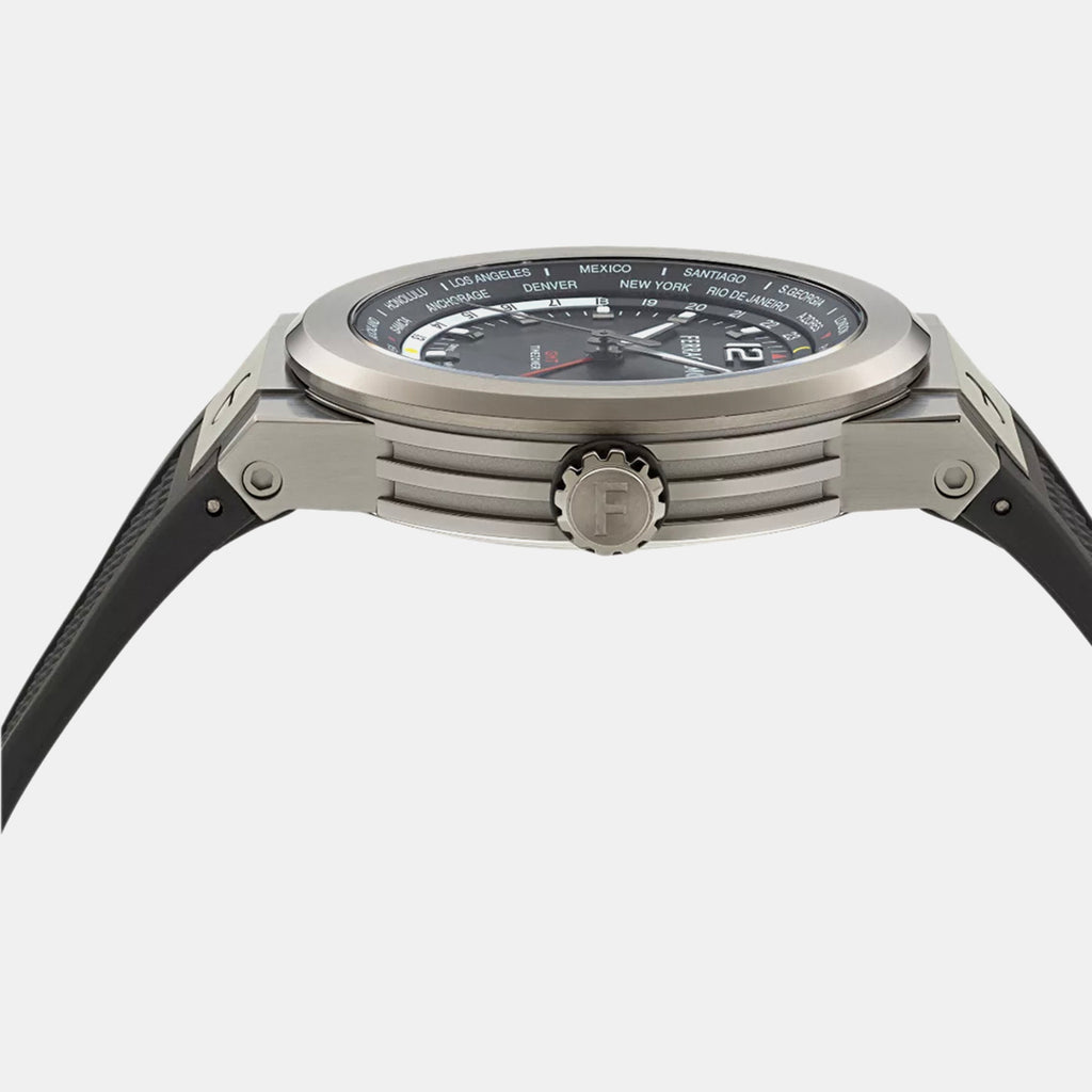 Ha-F-80 Gmt Worldtime -Fw Men Quartz Black Dial Analog Stainless Steel Watch SFHA00224