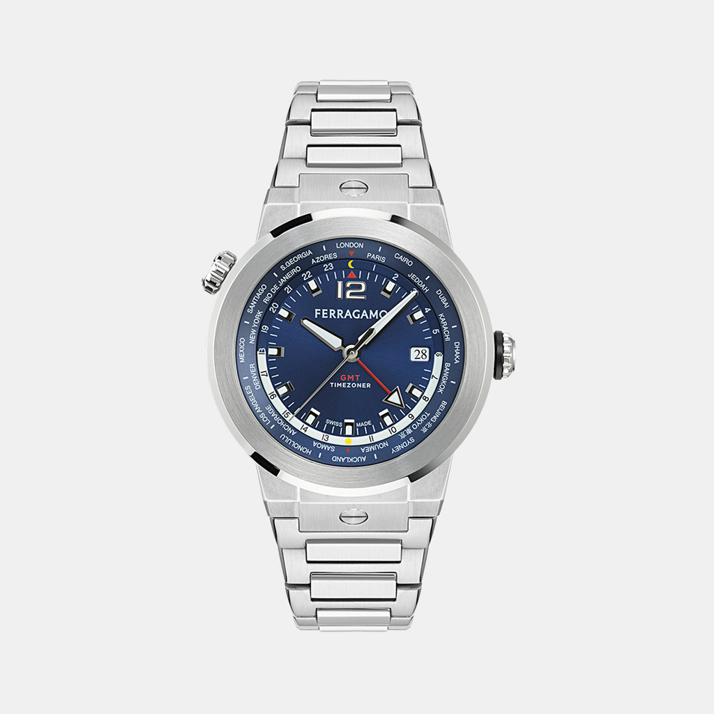 Ferragamo Round Blue Analog watch