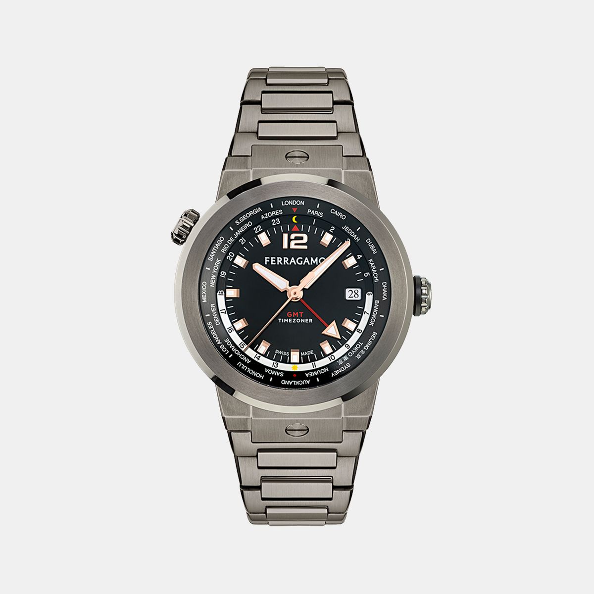 Ferragamo Round Black Analog watch