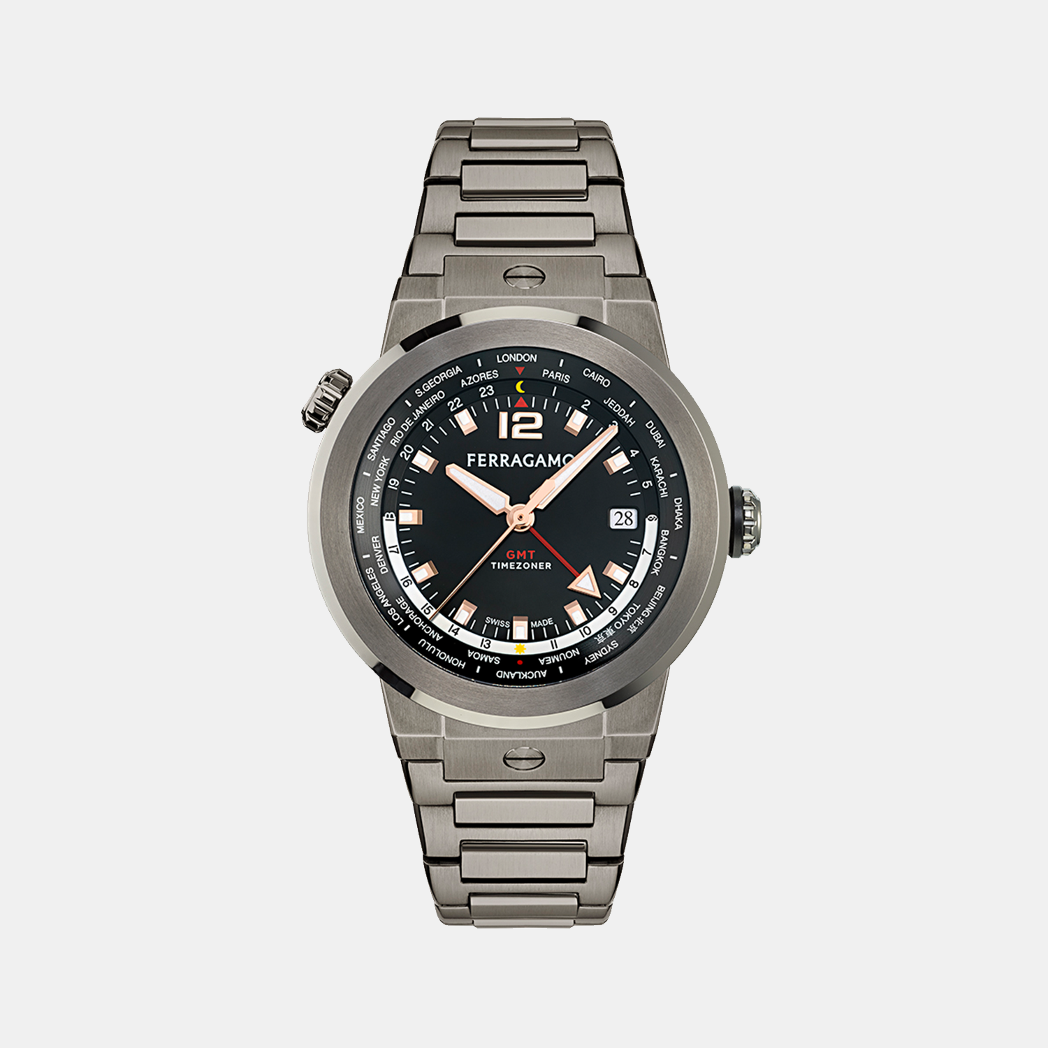 Ferragamo Round Black Analog watch