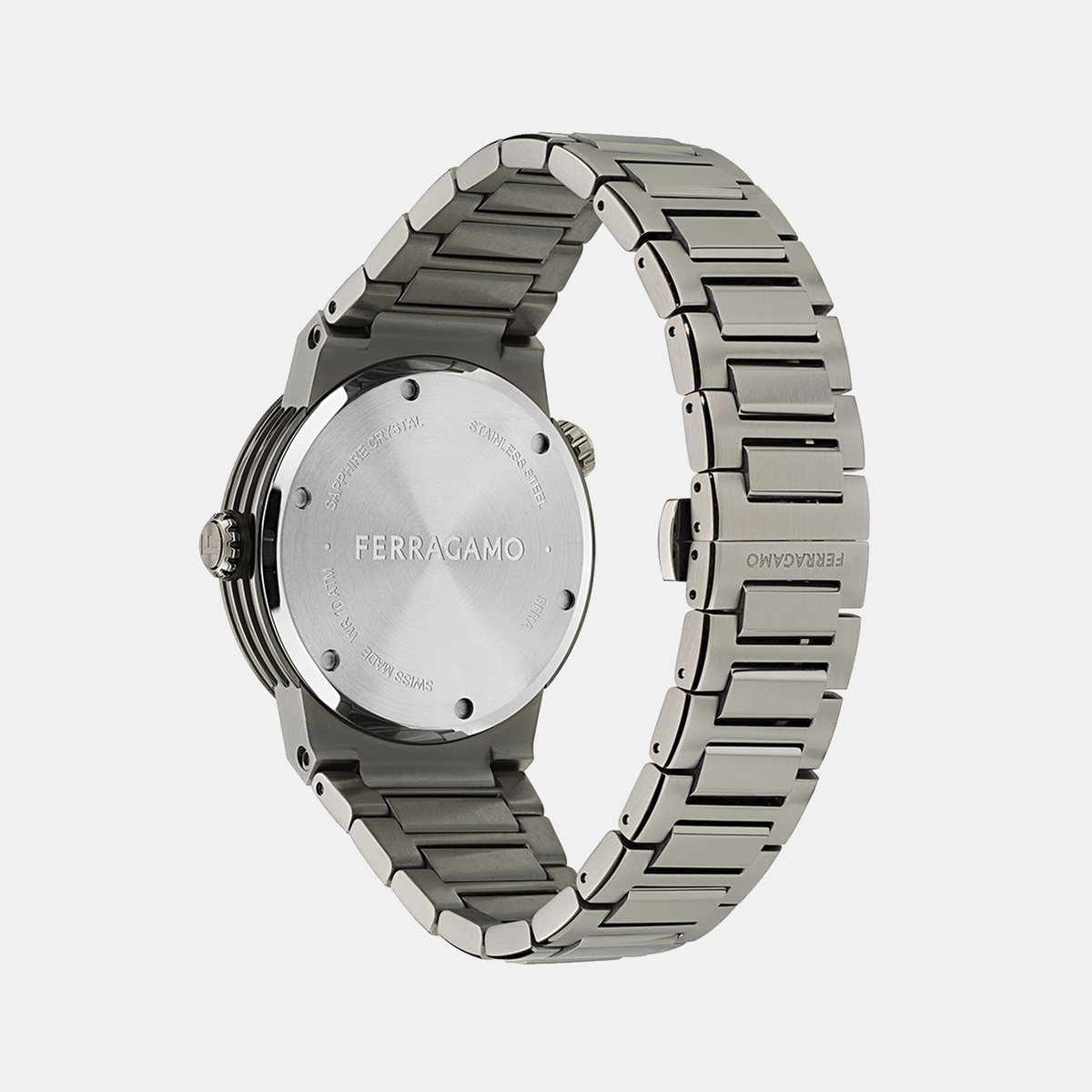Ferragamo Men Round Black watch