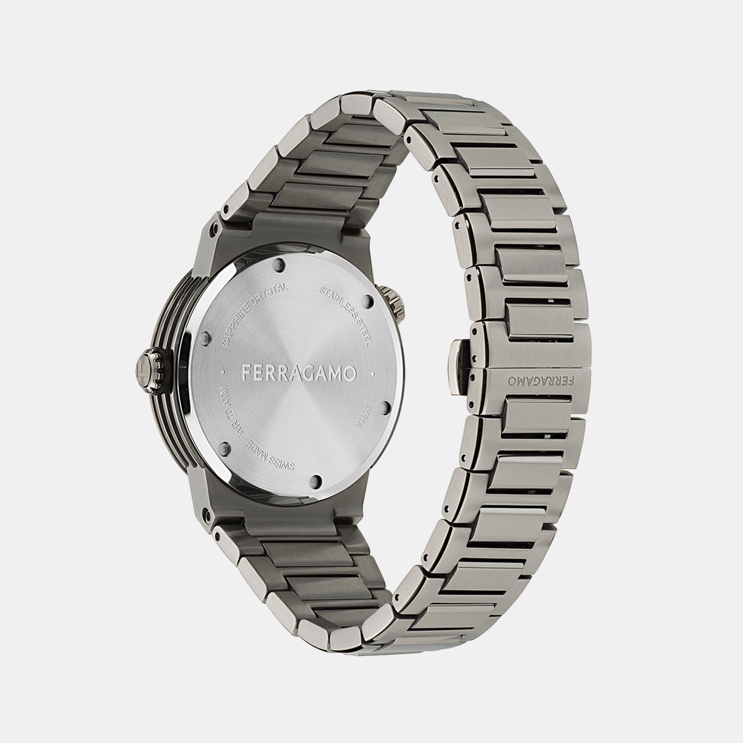 Ferragamo Men Round Black watch