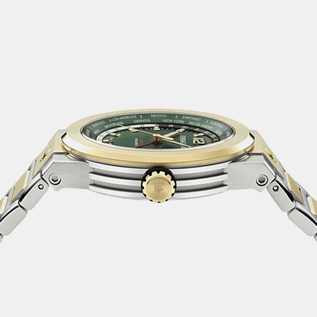 F-80 Men Quartz Green Dial Analog Stainless Steel Watch SFHA00926
