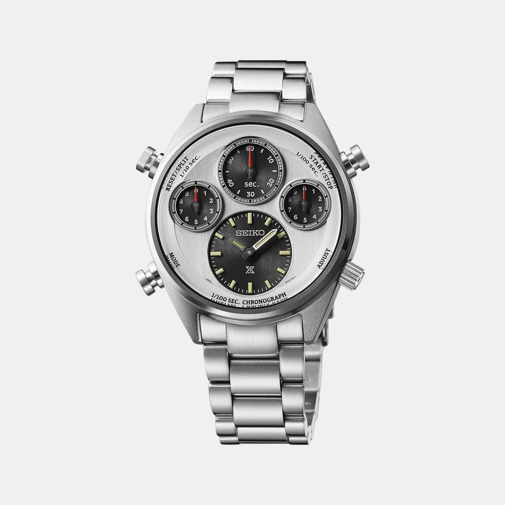 Prospex Men Solar Silver Dial Chronograph Stainless Steel Watch SFJ009P1