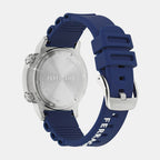 Sport Men Quartz Blue Dial Analog Silicone Watch SFJA00124