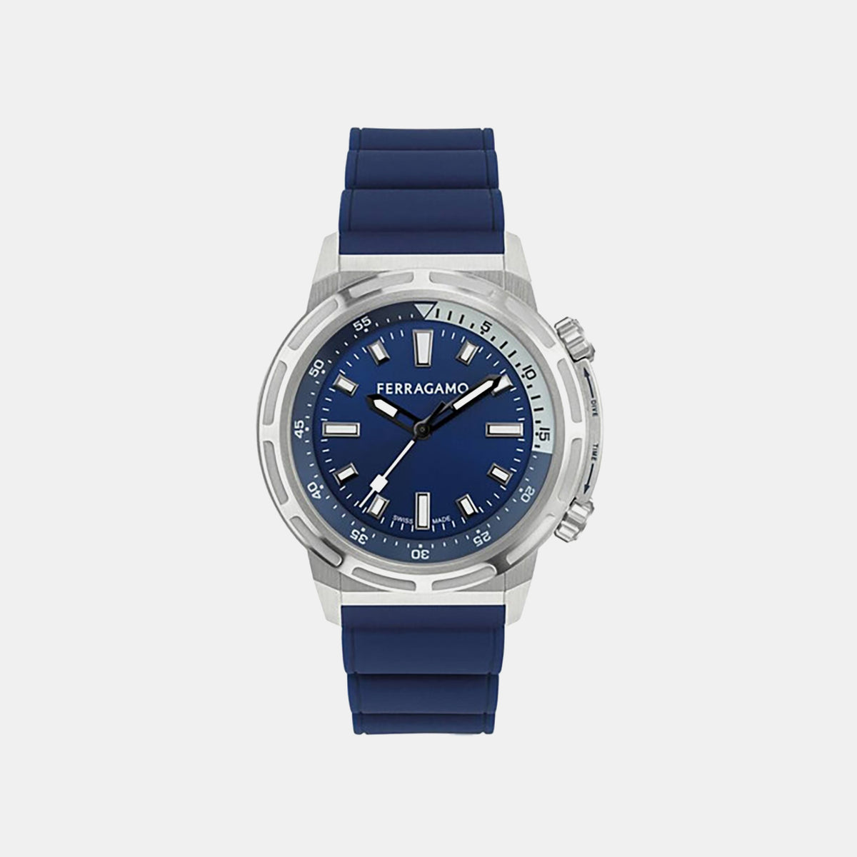 Sport Men Quartz Blue Dial Analog Silicone Watch SFJA00124