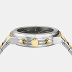 Men Quartz Green Dial Chronograph Stainless Steel Watch SFJE00424