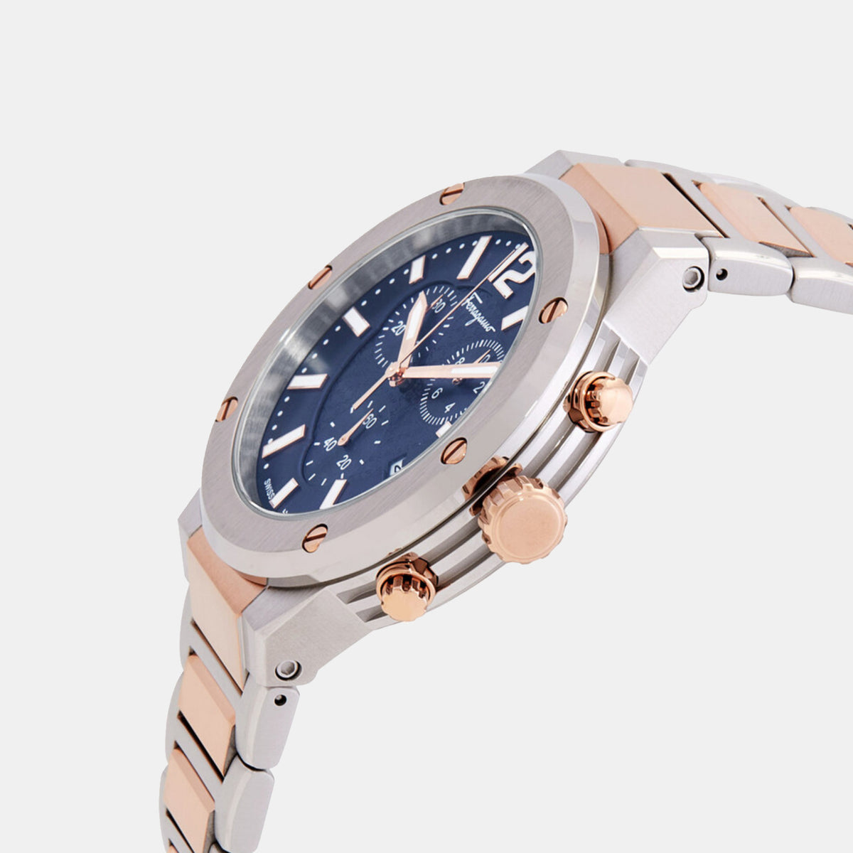 Men Quartz Blue Dial Chronograph Stainless Steel Watch SFJE00524