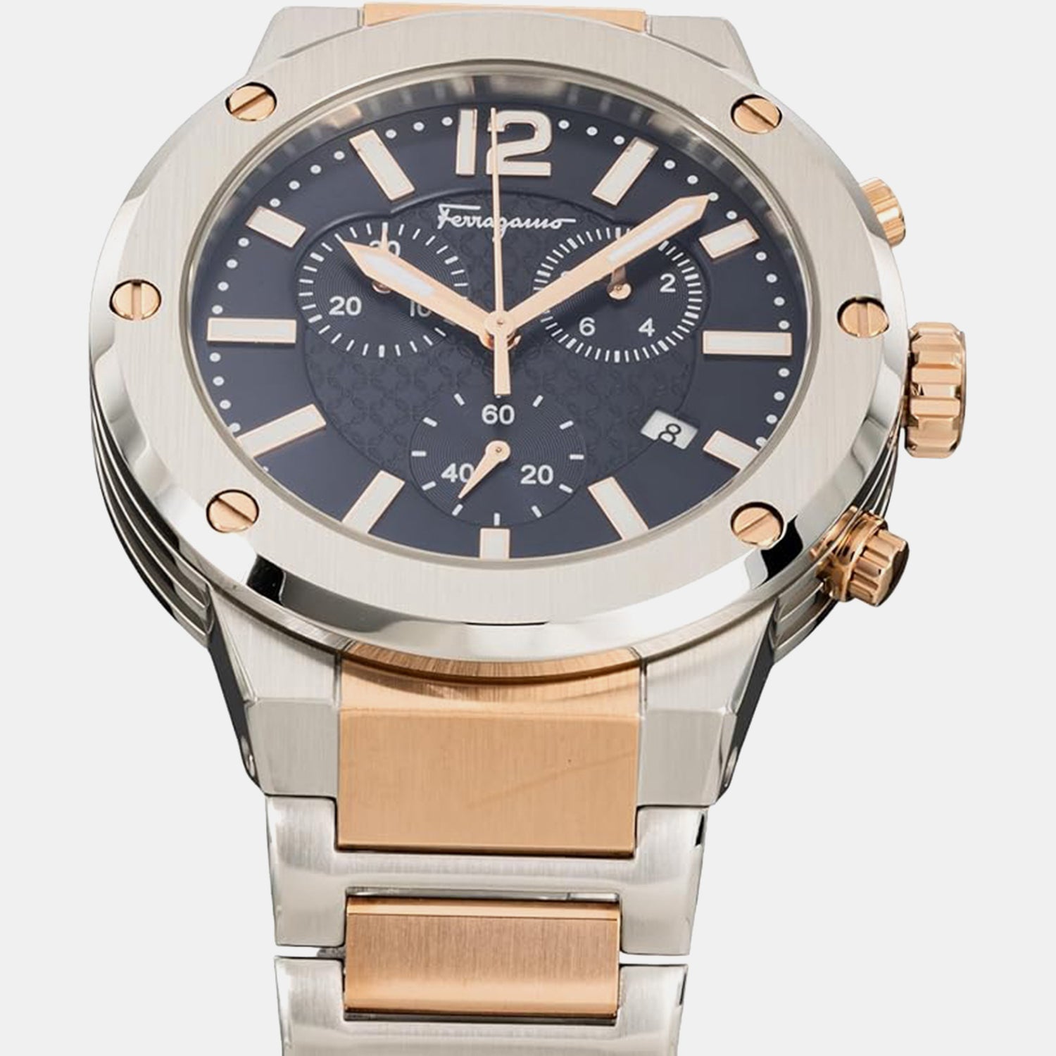 Men Quartz Blue Dial Chronograph Stainless Steel Watch SFJE00524