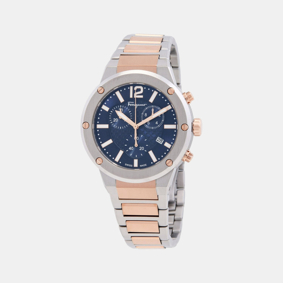 Men Quartz Blue Dial Chronograph Stainless Steel Watch SFJE00524