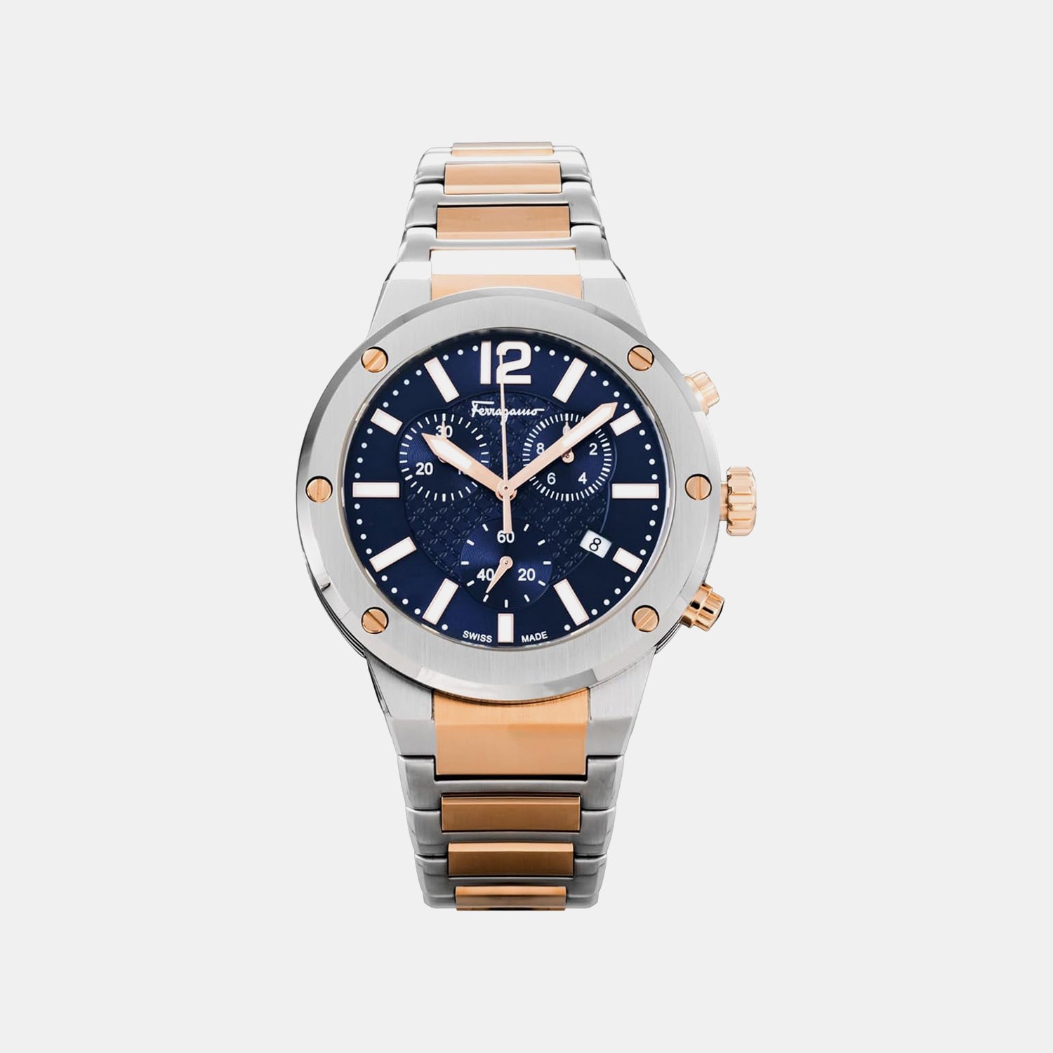 Men Quartz Blue Dial Chronograph Stainless Steel Watch SFJE00524