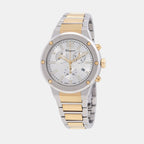 Men Quartz White Dial Chronograph Stainless Steel Watch SFJE00624